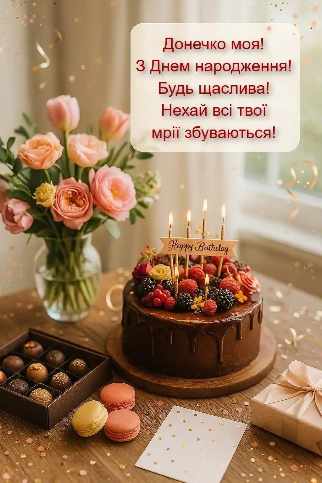 З днем народження, доню: привітання