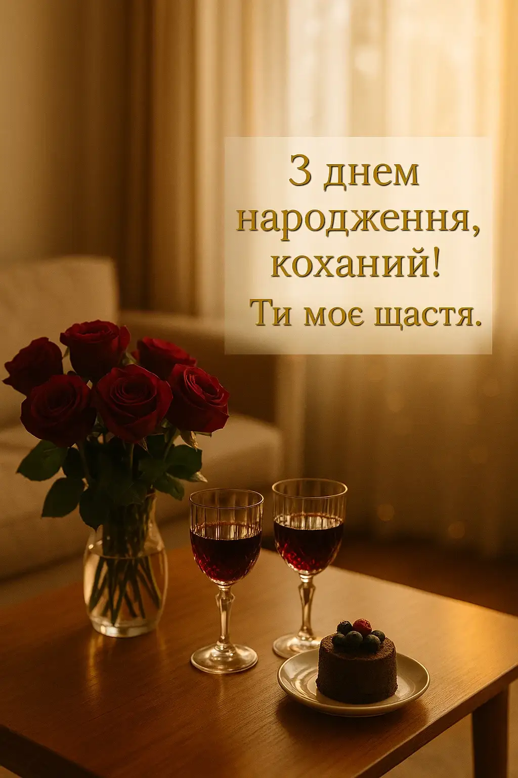 Привітання з днем народження коханого чоловіка