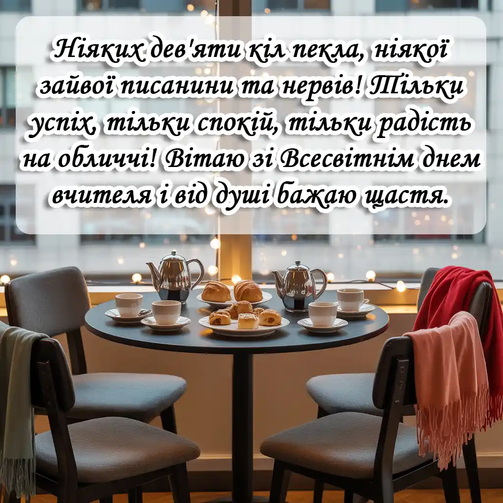 Привітання з днем вчителя колегам в картинках