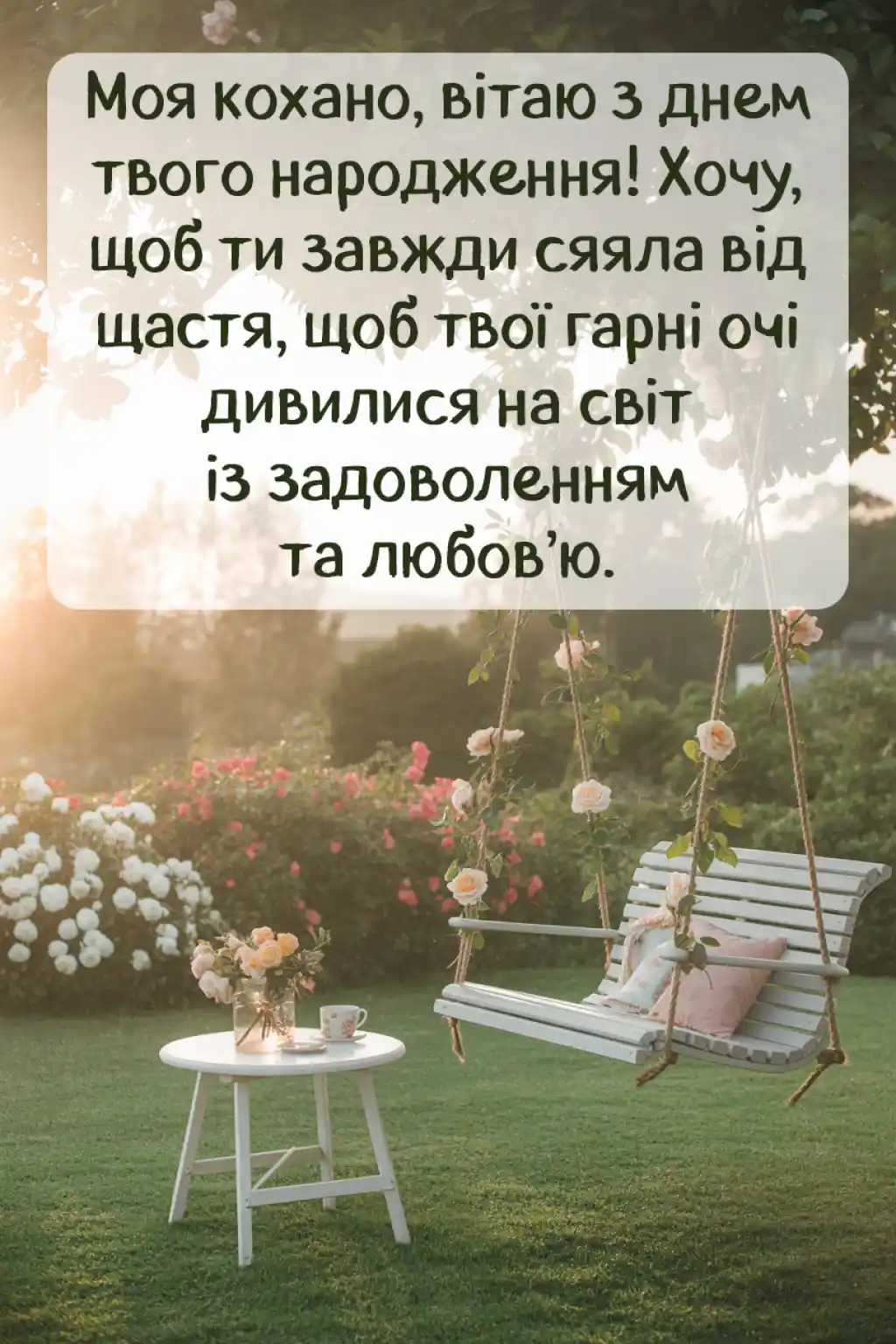 Привітання коханої з днем народження