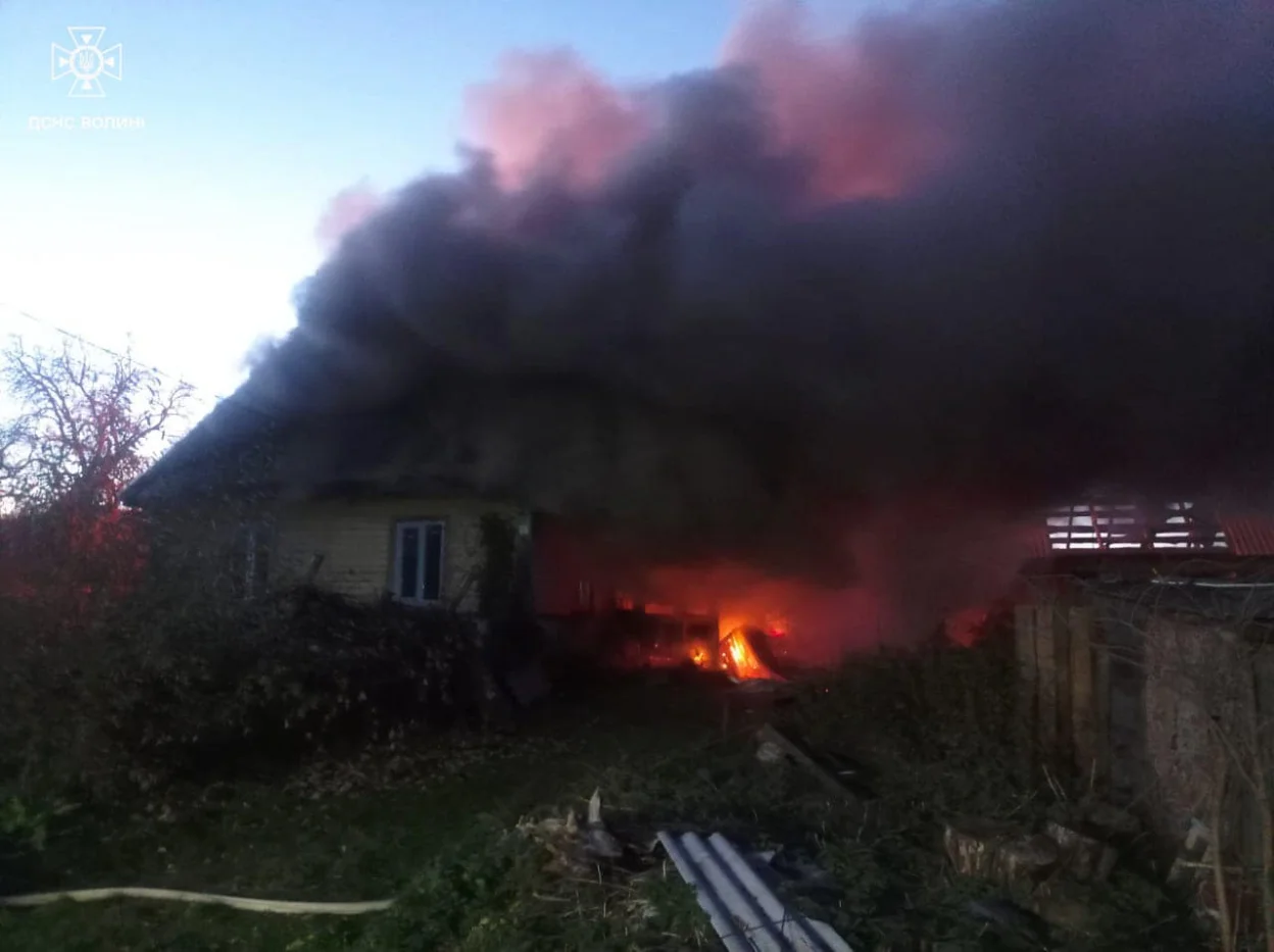 На Волині за одну добу сталися три пожежі у житлових будинках