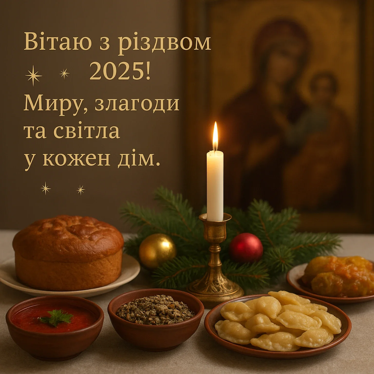 Привітання з різдвом 2025