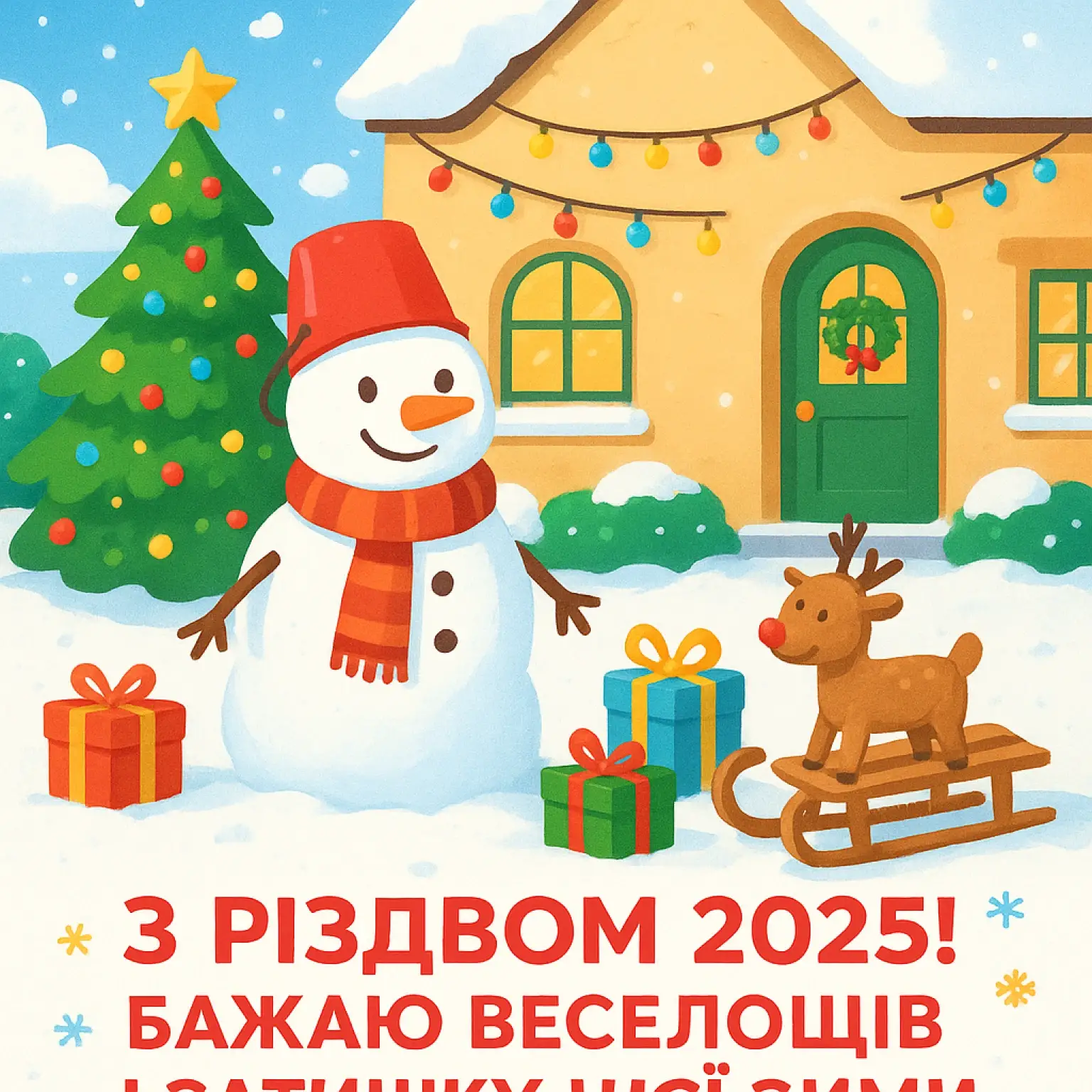 Привітання з різдвом 2025