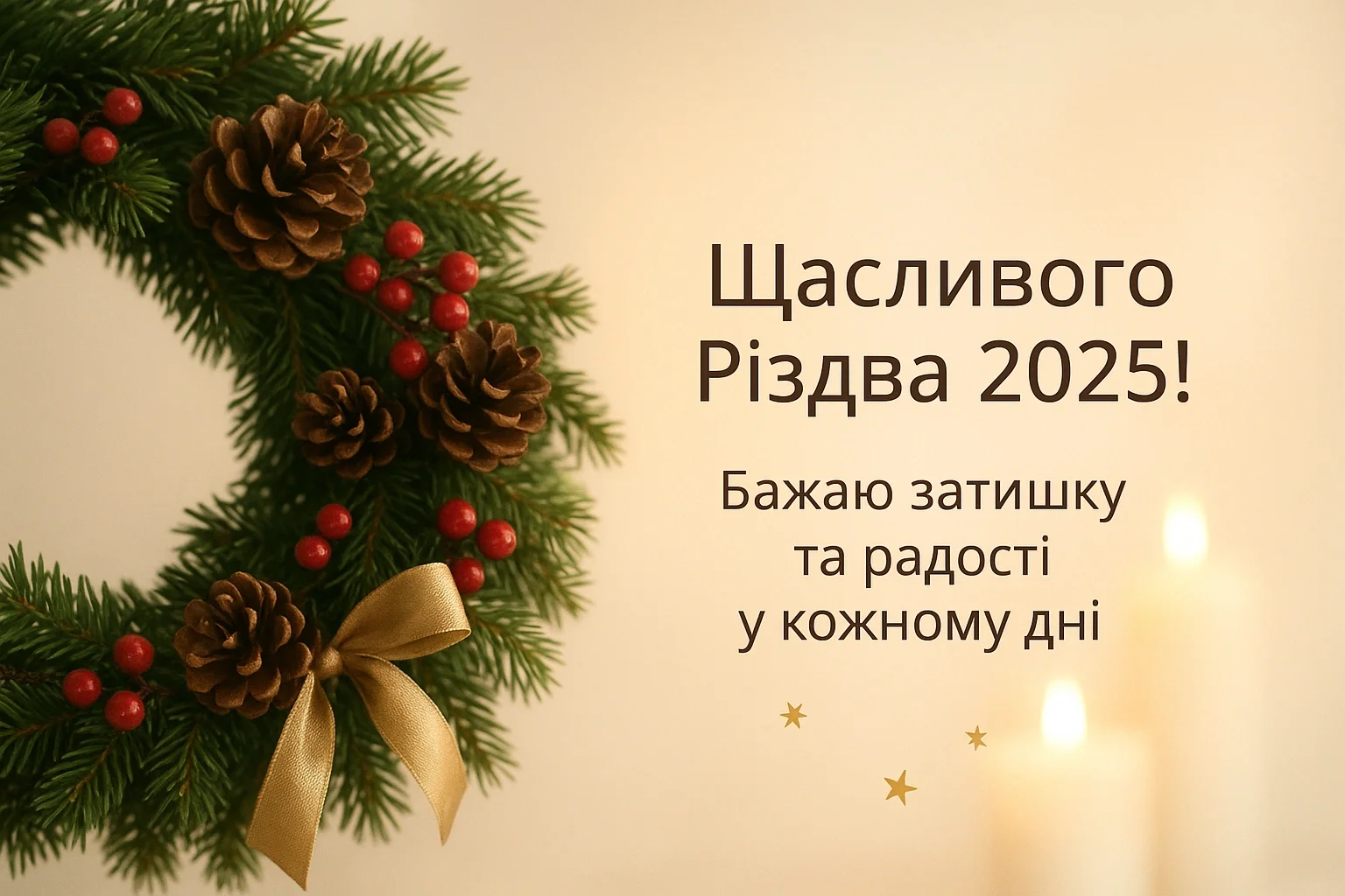 Привітання з різдвом 2025