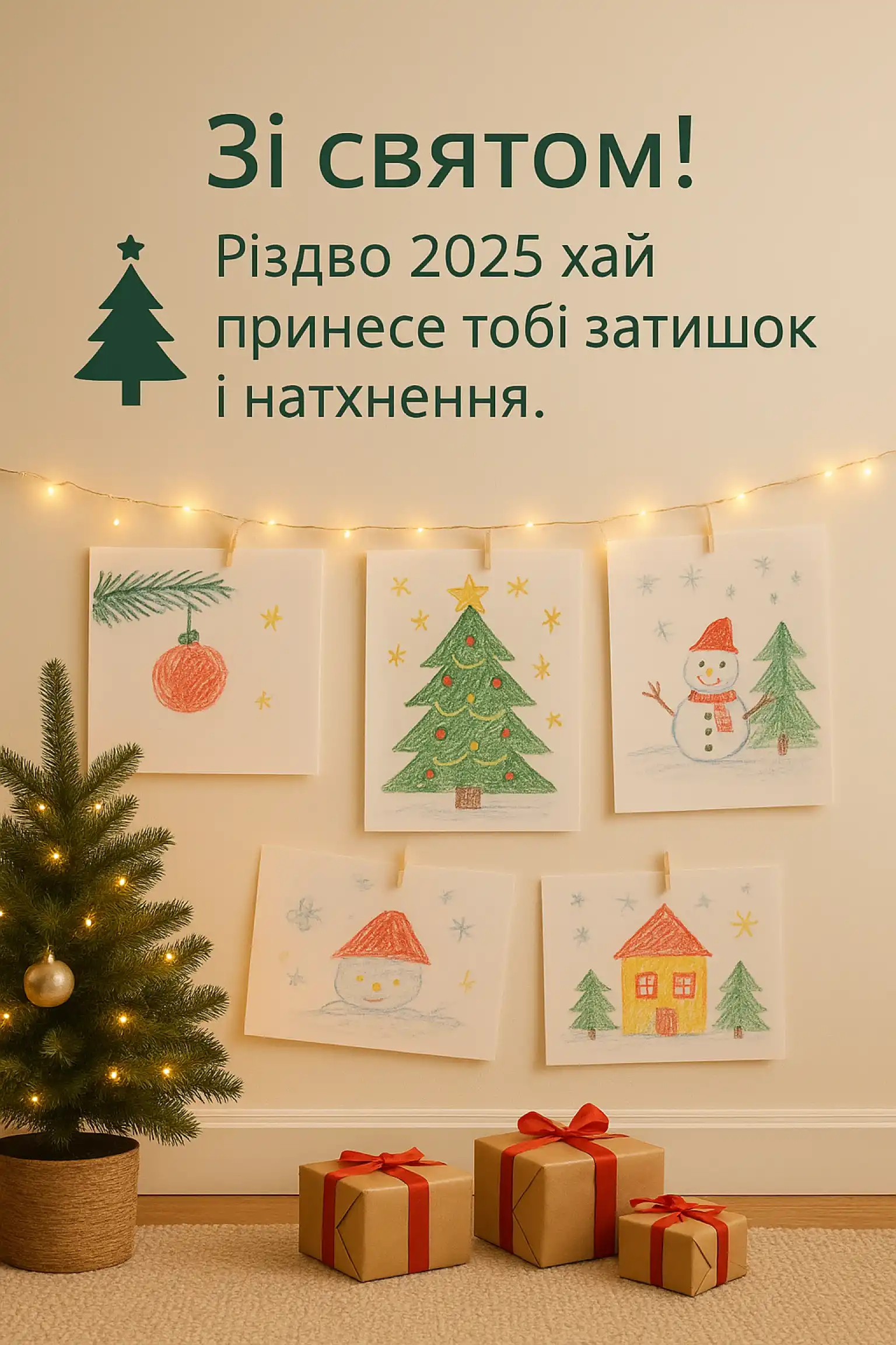 Привітання з різдвом 2025