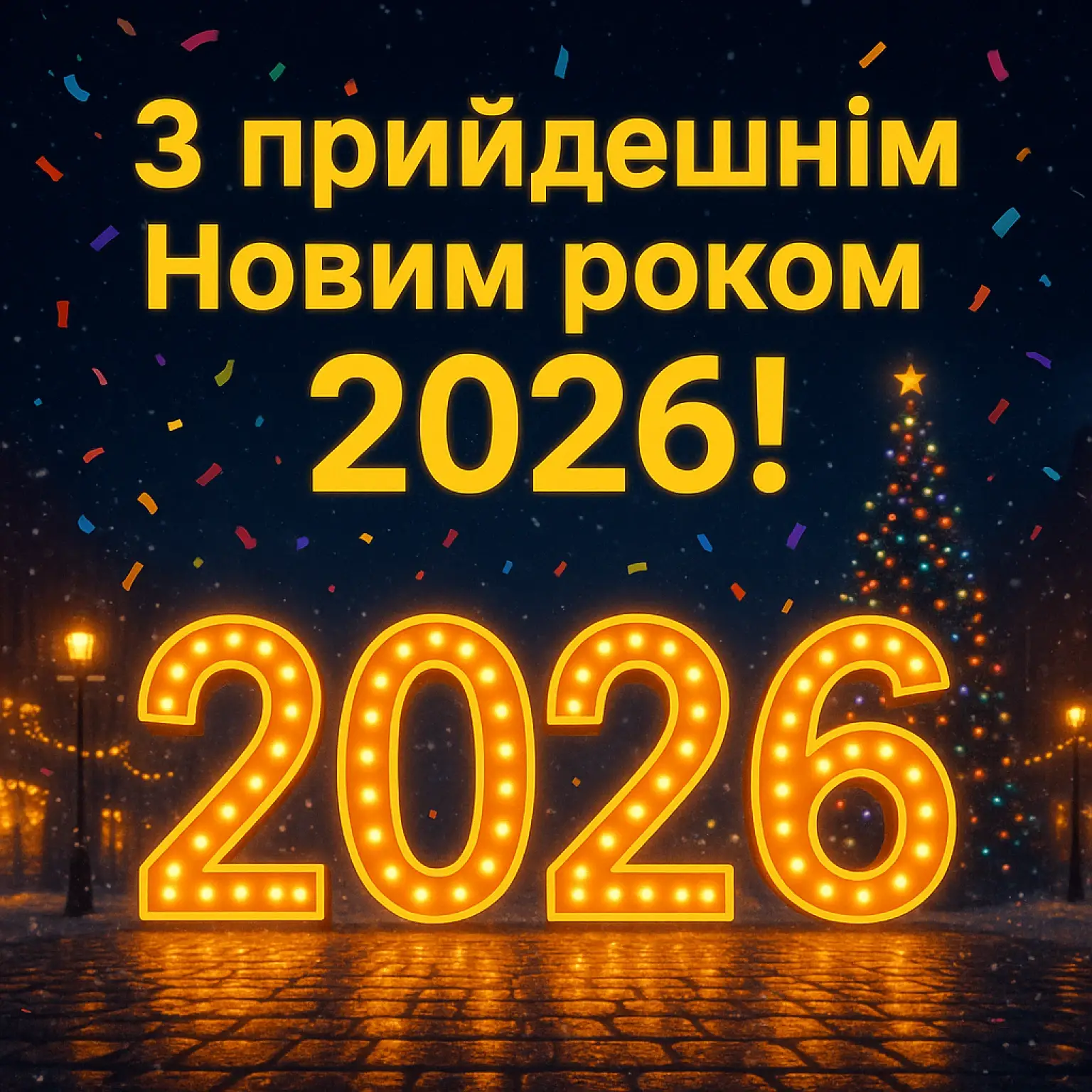 Привітання з прийдешнім новим роком 2026