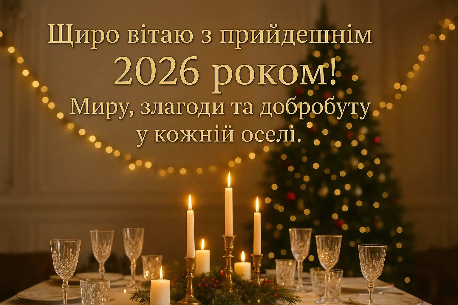 Привітання з прийдешнім новим роком 2026