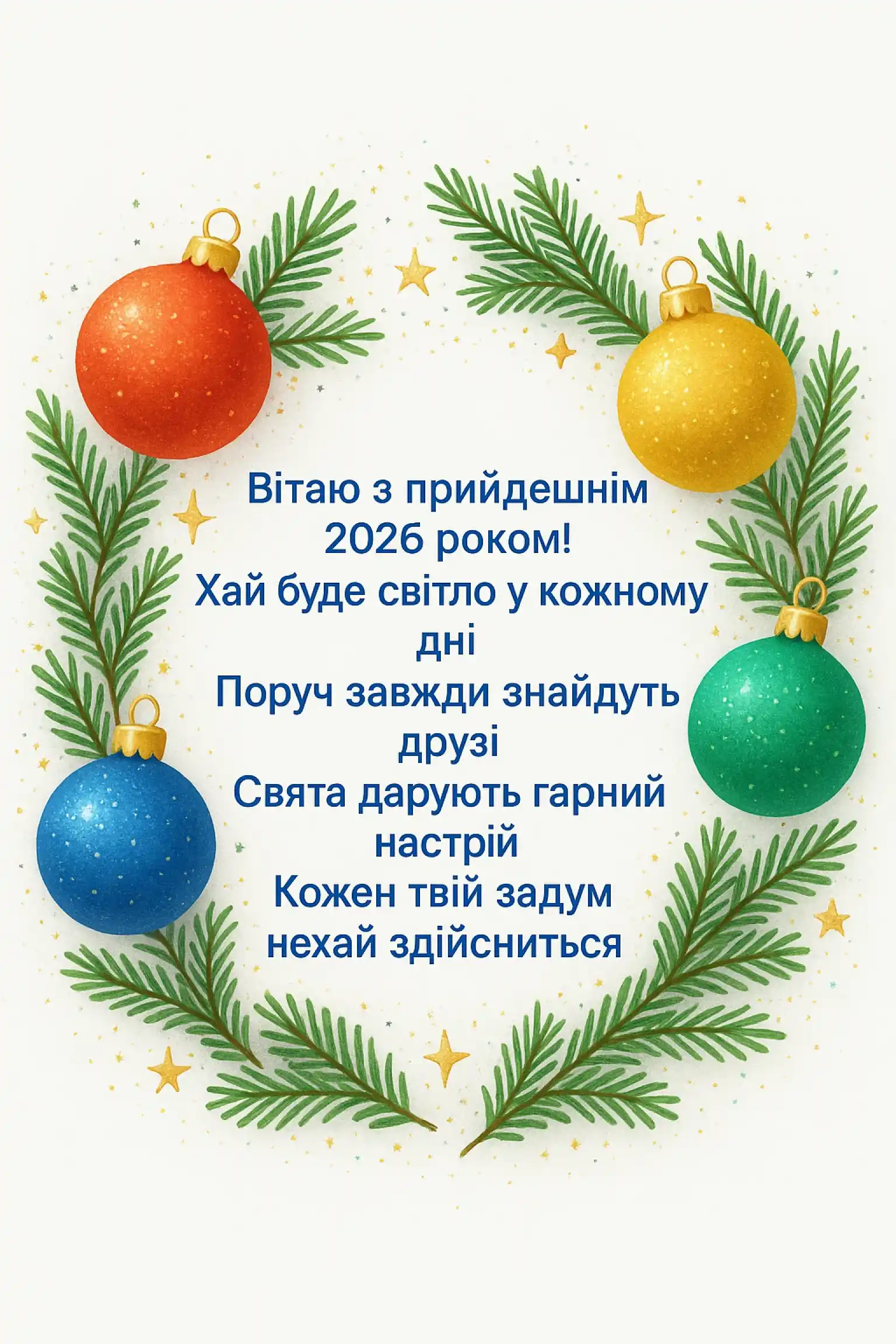 Привітання з прийдешнім новим роком 2026