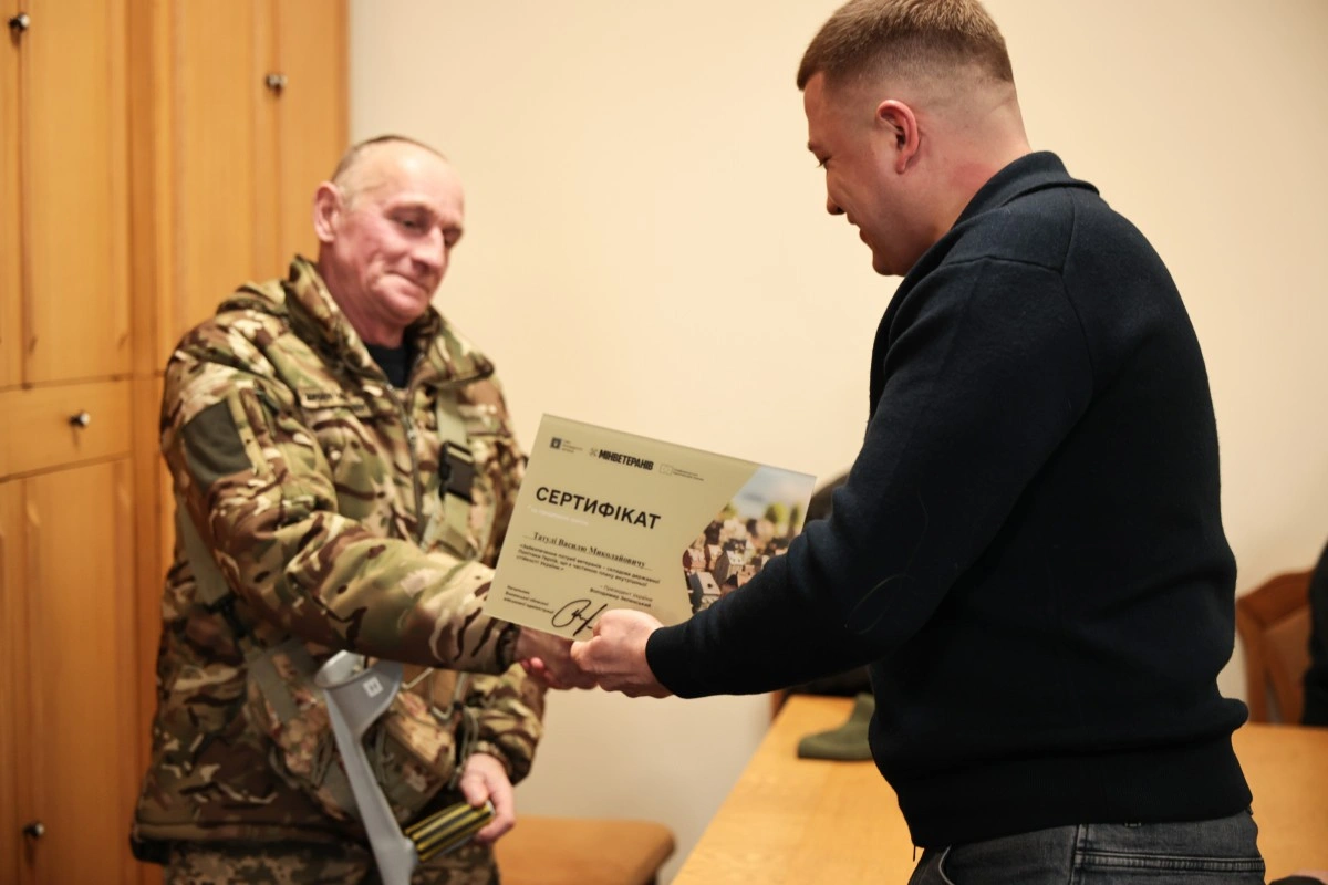 Ще чотири ветерани на Волині отримали сертифікати на придбання власного житла