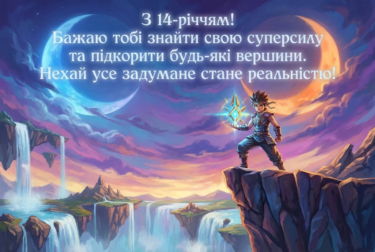 з днем народження хлопцю 14 років