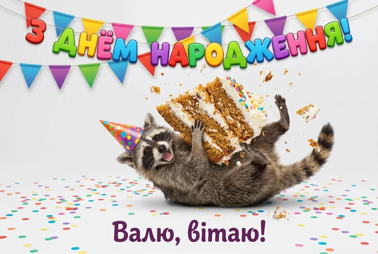 Валя з днем народження