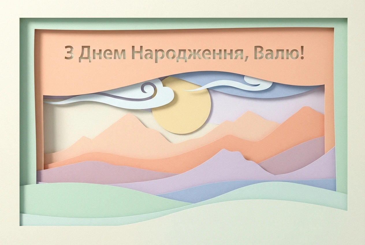 Валя з днем народження