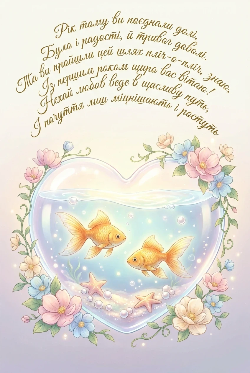 картинки з річницею весілля 1 рік