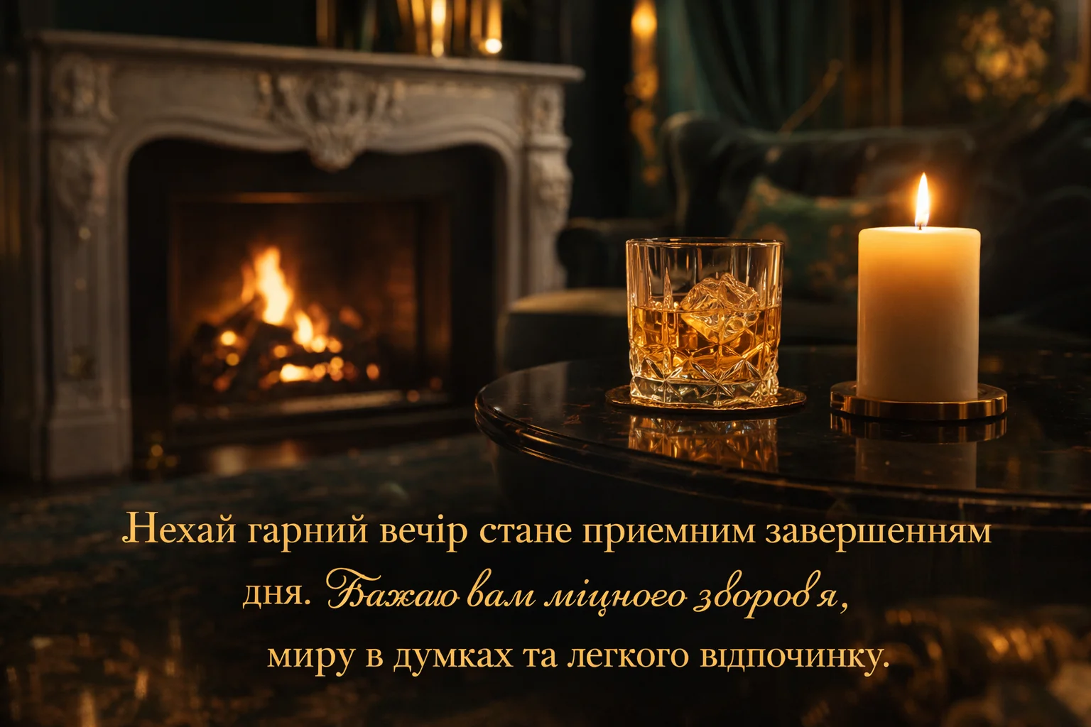 Доброго вечора: гарні листівки та щирі побажання для затишку!