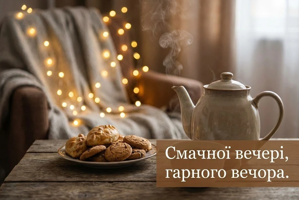 Доброго вечора: гарні листівки та щирі побажання для затишку!