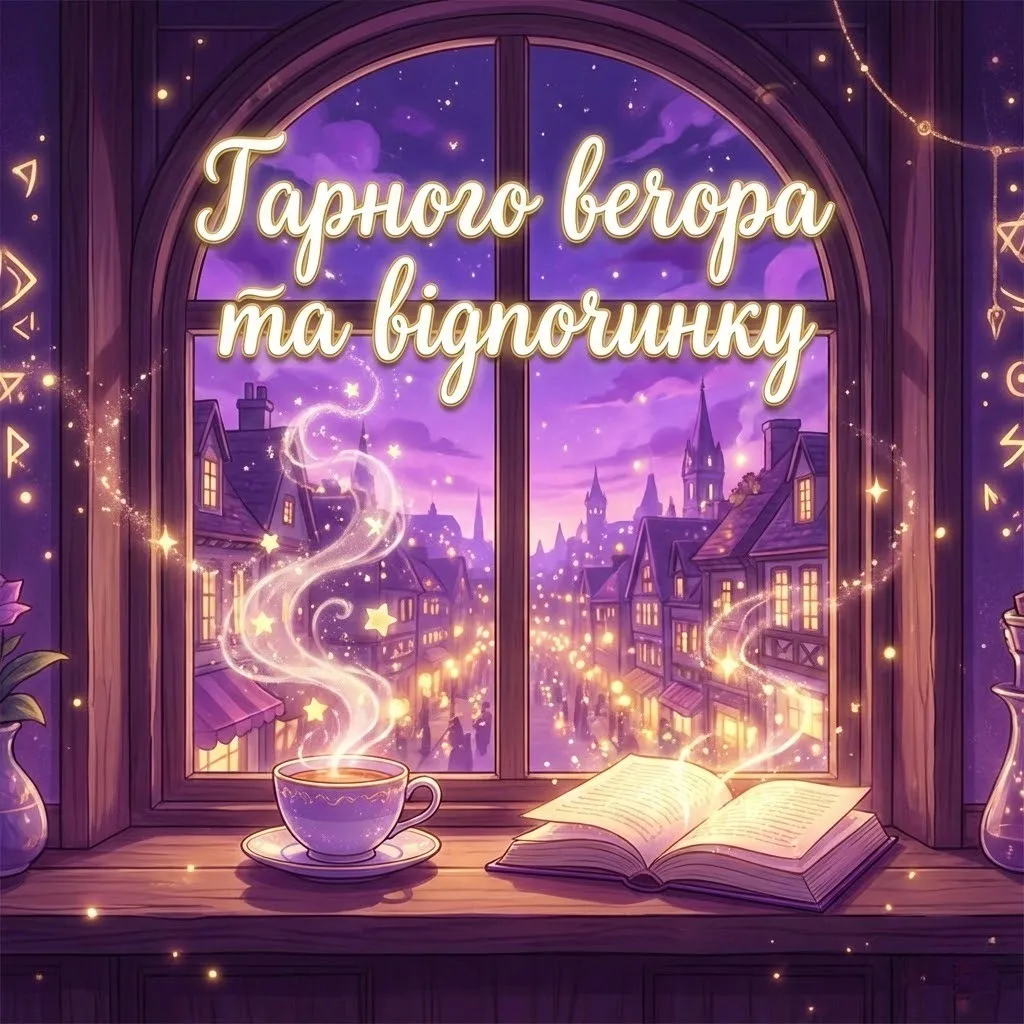 Доброго вечора: гарні листівки та щирі побажання для затишку!