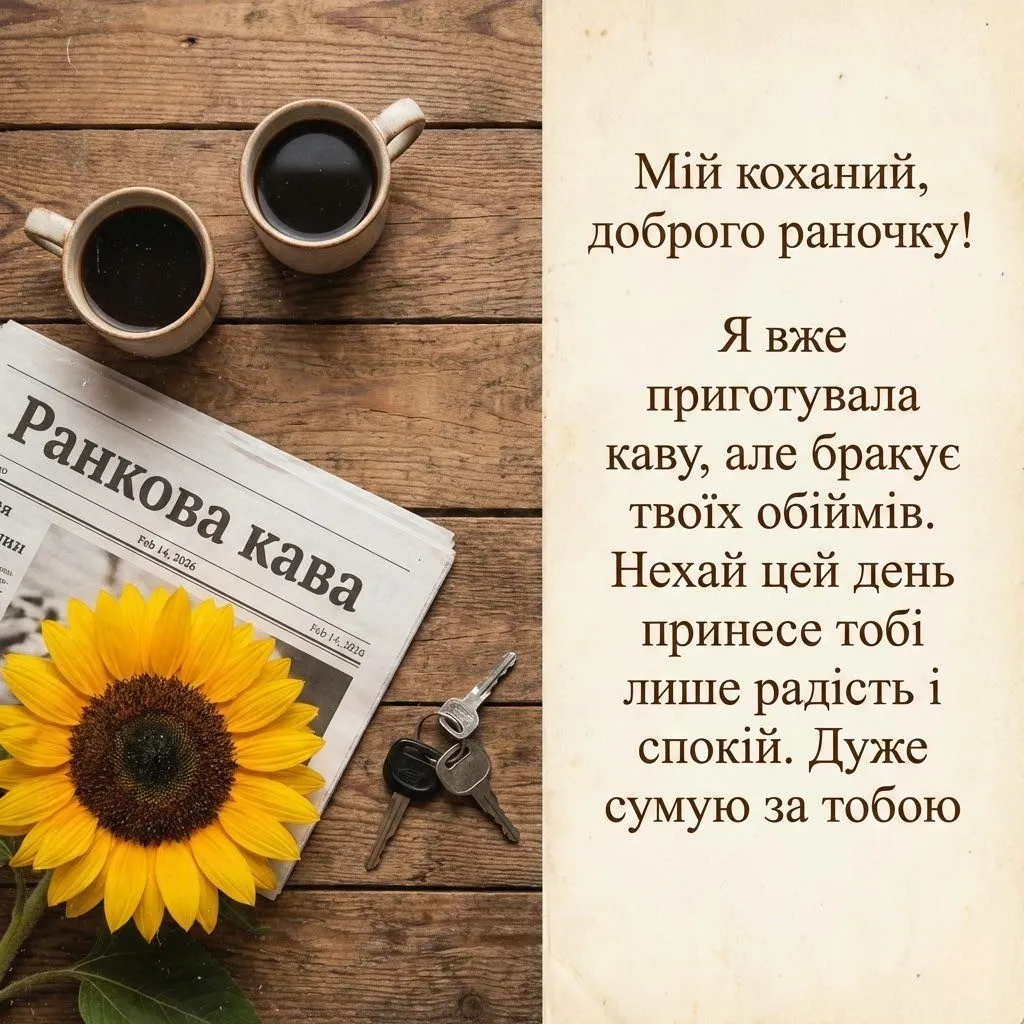 Доброго раночку, коханий: найтепліші листівки та душевні побажання для гарного початку дня