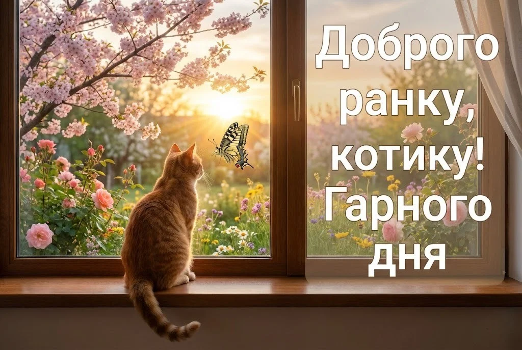 Доброго ранку, котику мій: найтепліші листівки та щирі побажання для гарного дня