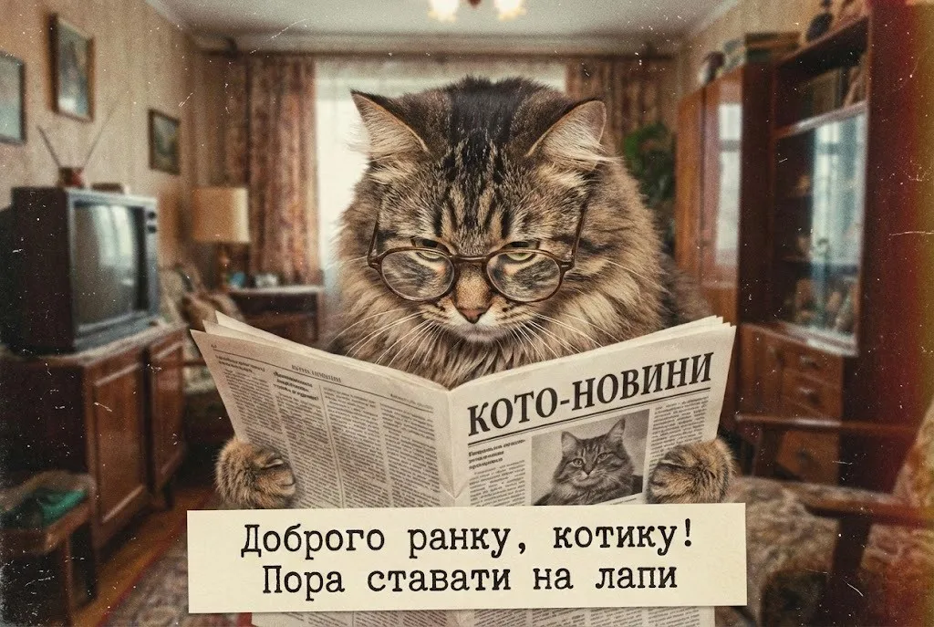Доброго ранку, котику мій: найтепліші листівки та щирі побажання для гарного дня