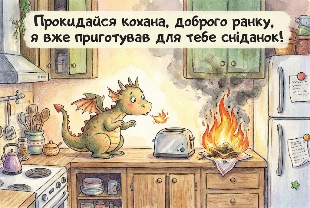 Доброго ранку кохана: гумор, прикольні картинки та щирі побажання для гарного настрою
