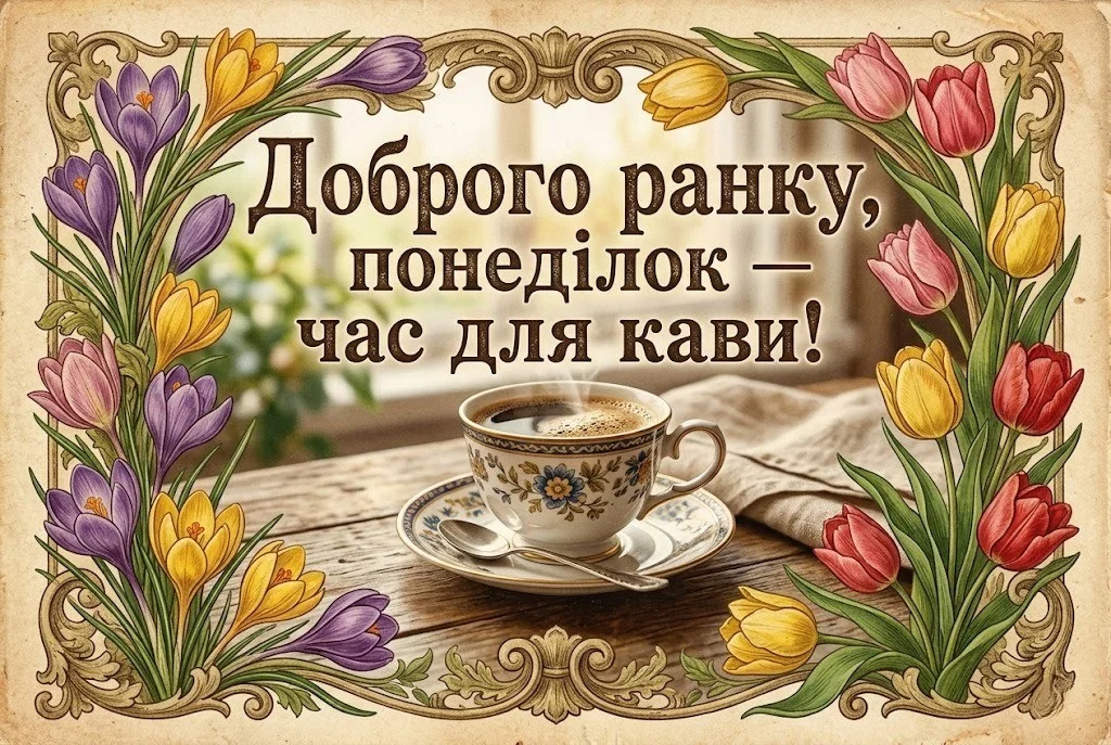 Доброго ранку, понеділок: прикольні картинки та гарні привітання на початок весни