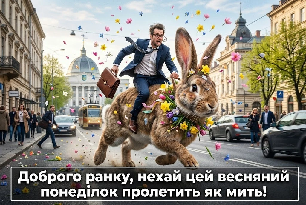 Доброго ранку, понеділок: прикольні картинки та гарні привітання на початок весни
