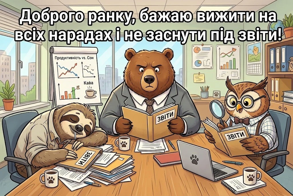 Доброго ранку та щасливого дня: картинки, приколи на роботі та сучасні листівки для гарного настрою