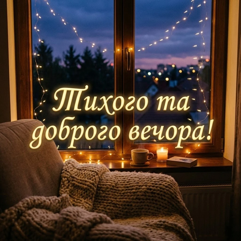 Доброго тихого вечора: картинки українською для душевного спокою та затишку