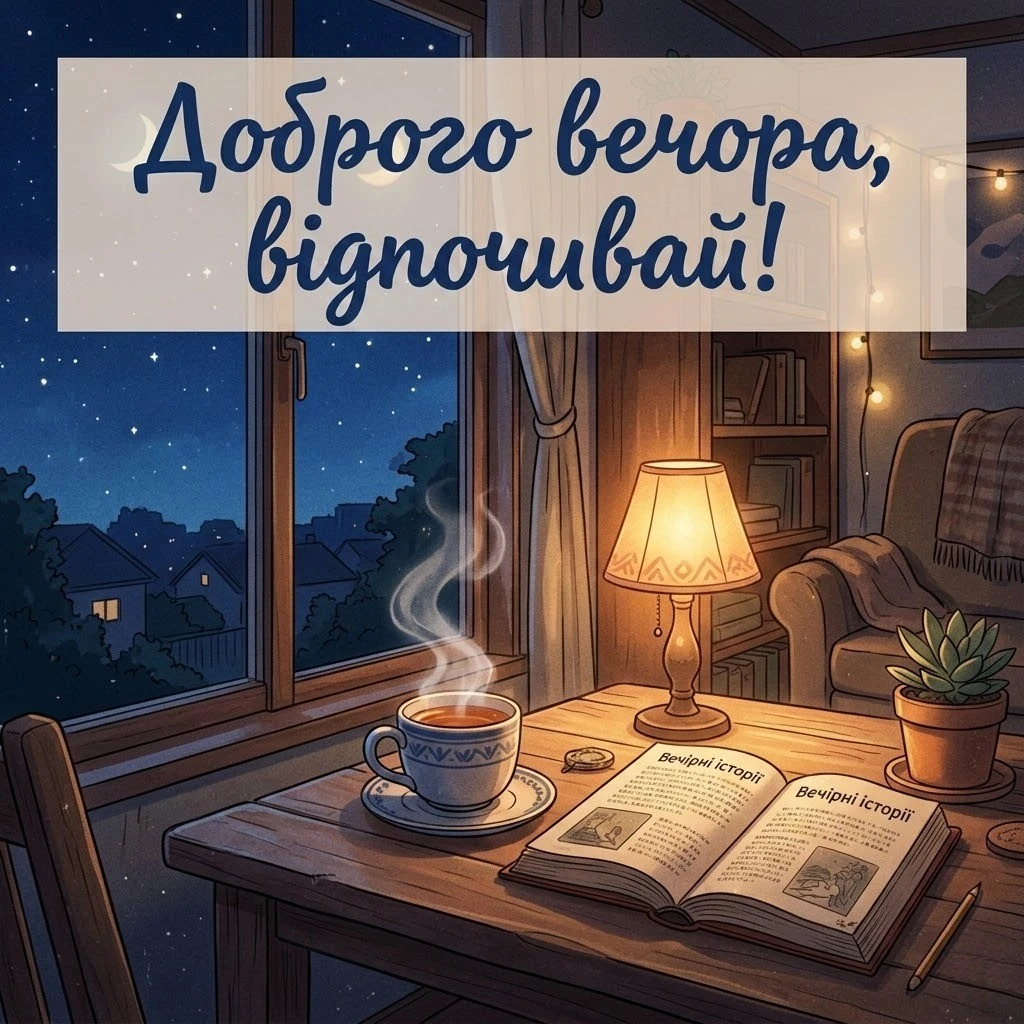 Доброго тихого вечора: картинки українською для душевного спокою та затишку