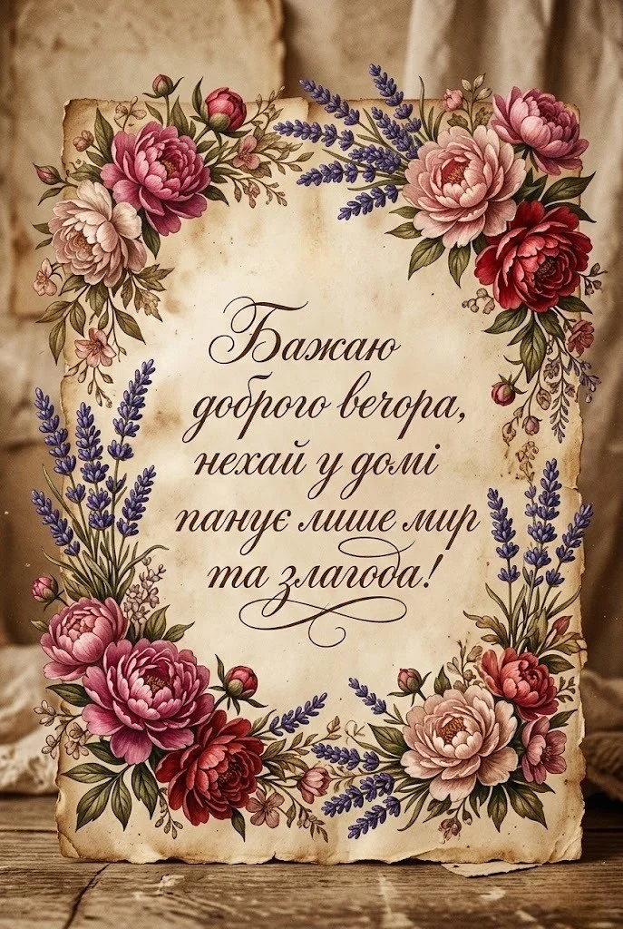 Доброго тихого вечора: картинки українською для душевного спокою та затишку
