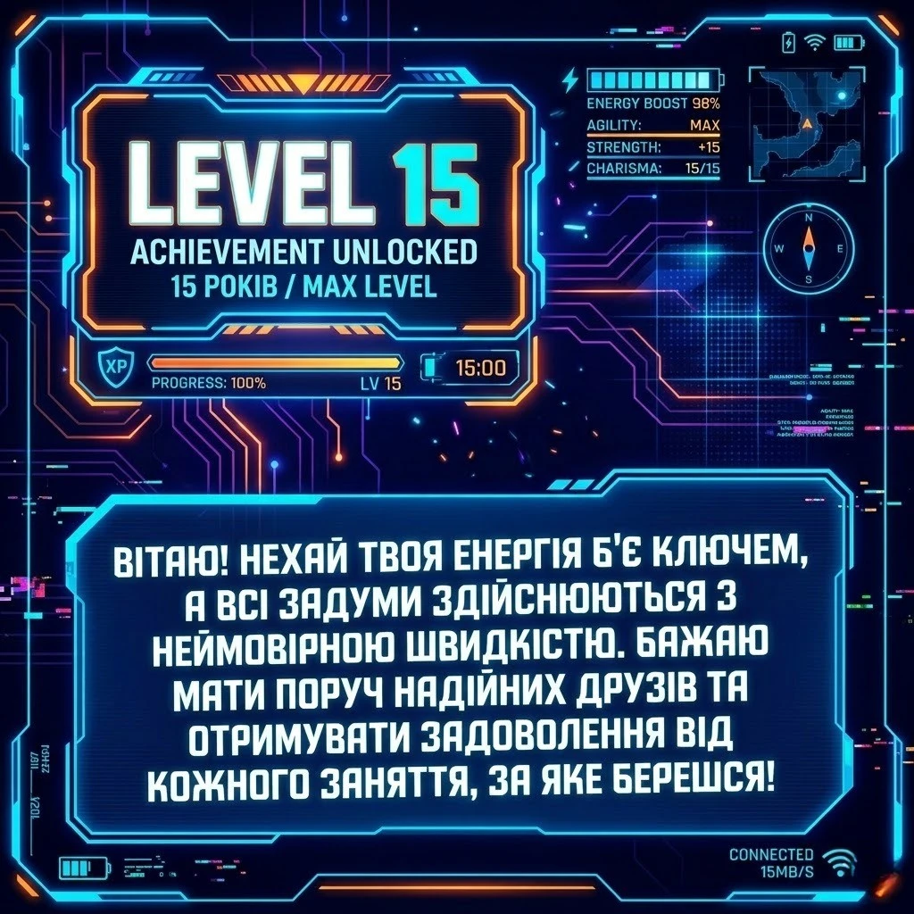 Привітання з днем народження на 15 років: найкращі побажання у віршах та прозі