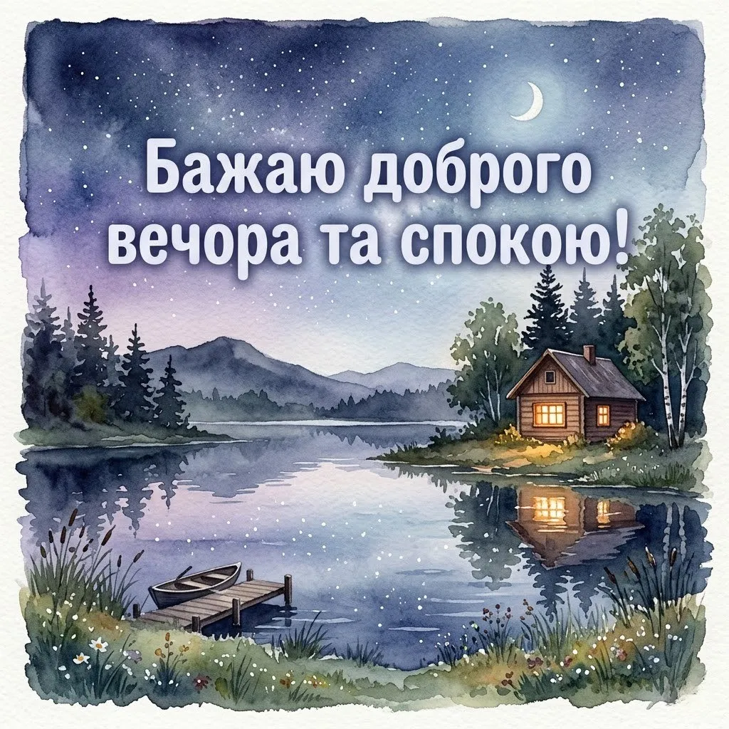 Доброго вечора та мирної ночі: сучасні картинки для душевного спокою