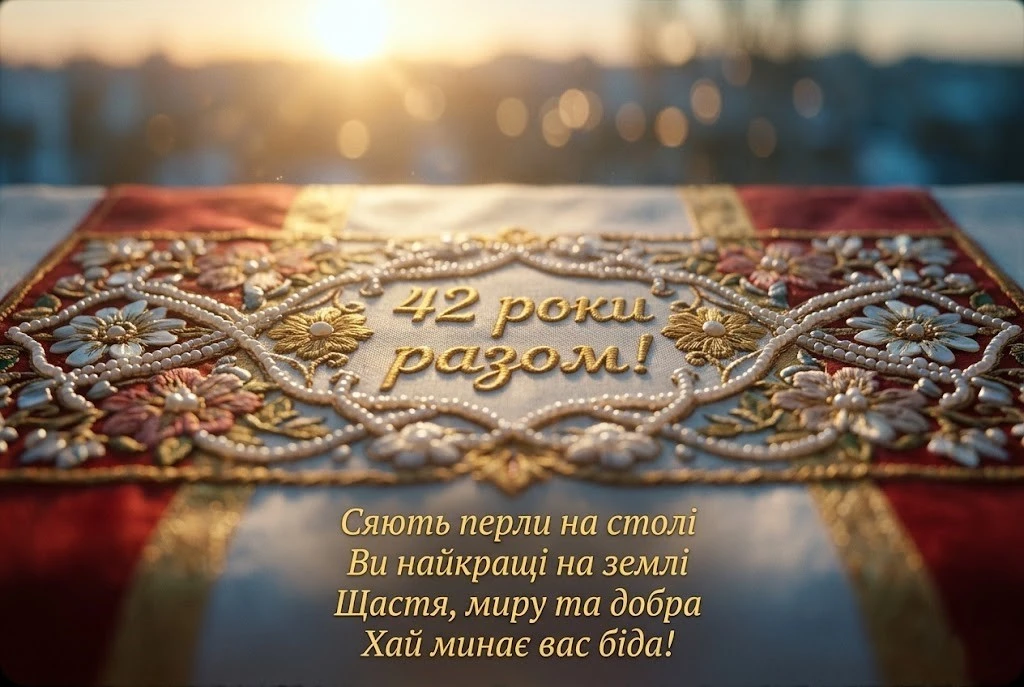 Перламутрове весілля: найтепліші слова привітання на 42-річчя шлюбу