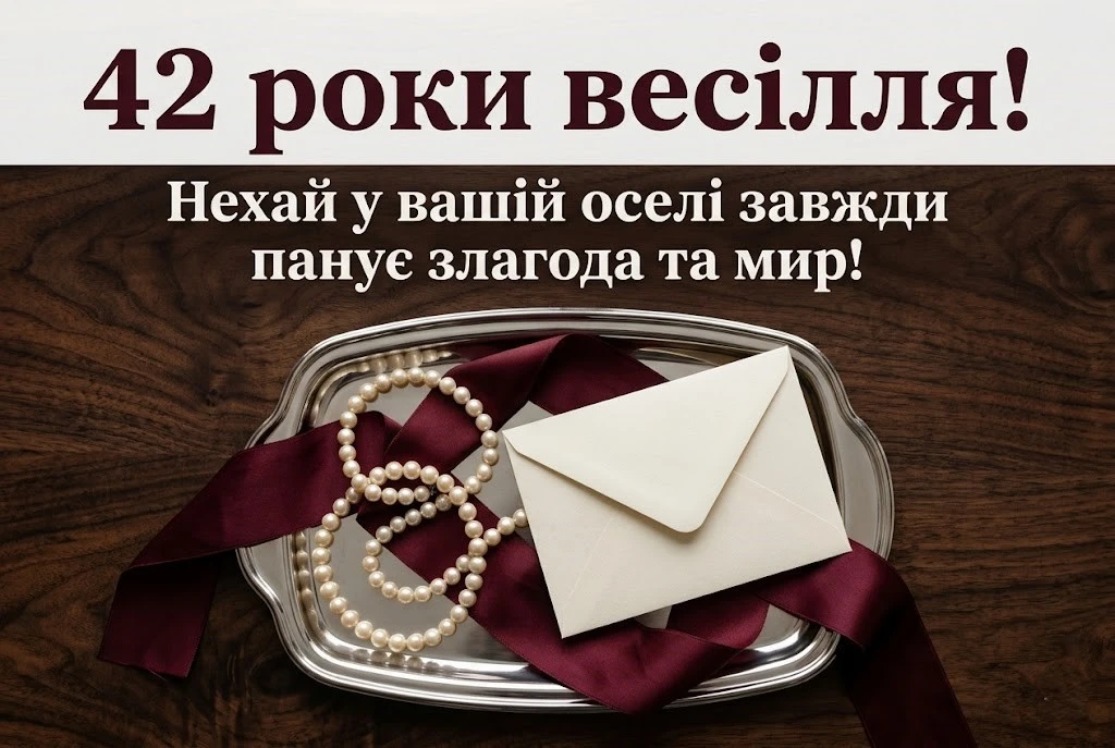 Перламутрове весілля: найтепліші слова привітання на 42-річчя шлюбу