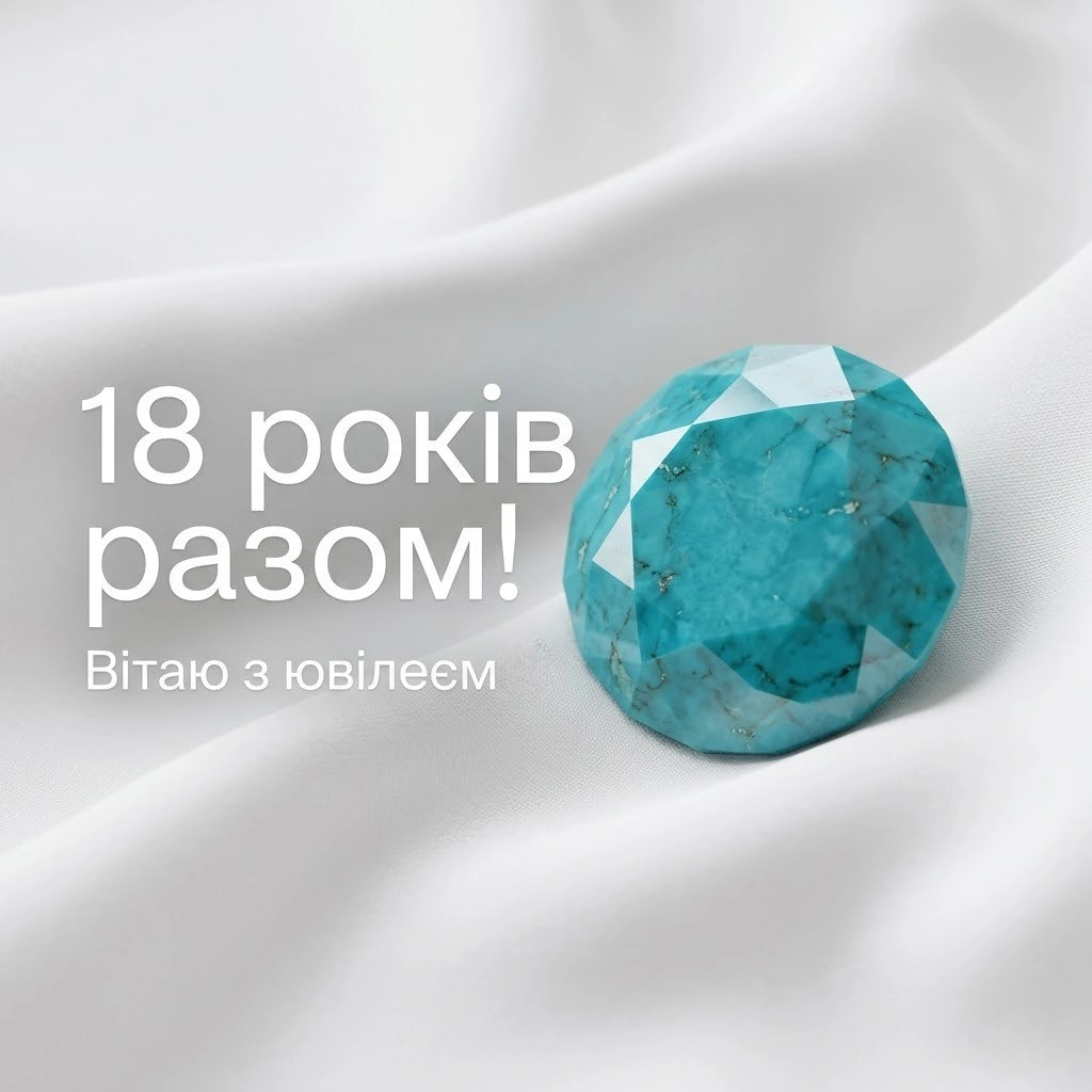 Бірюзова річниця: збірка найтепліших побажань з 18-річчям шлюбу