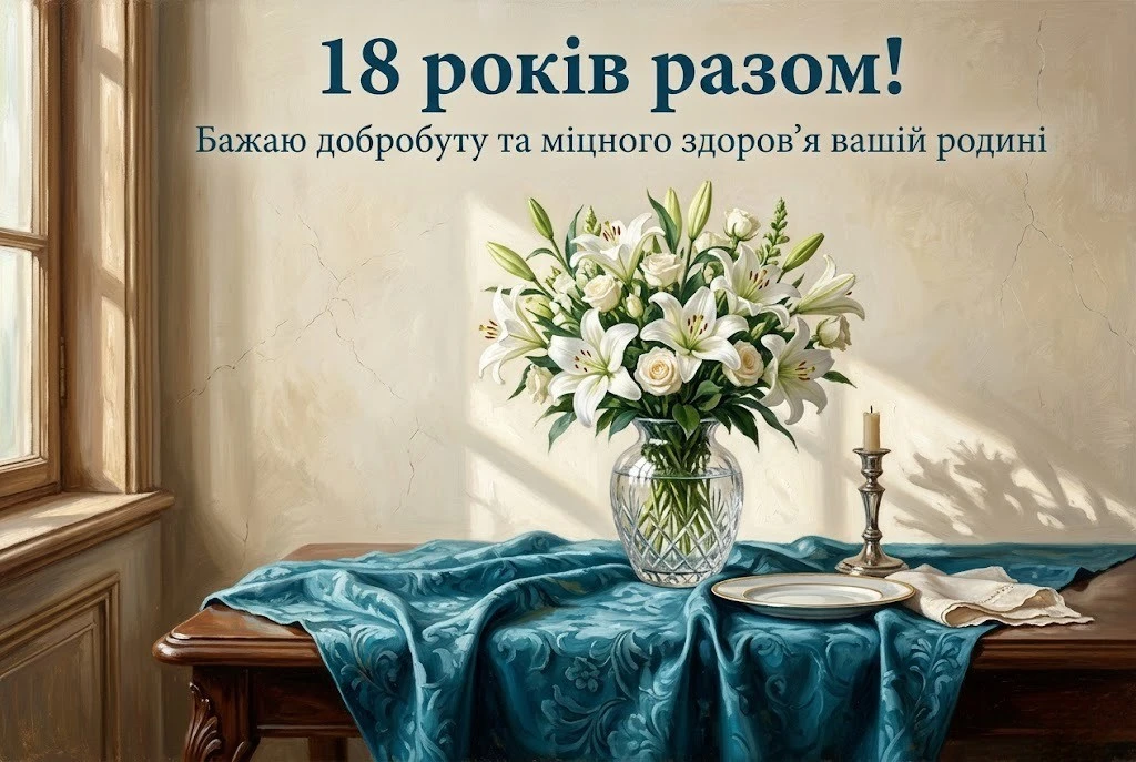 Бірюзова річниця: збірка найтепліших побажань з 18-річчям шлюбу