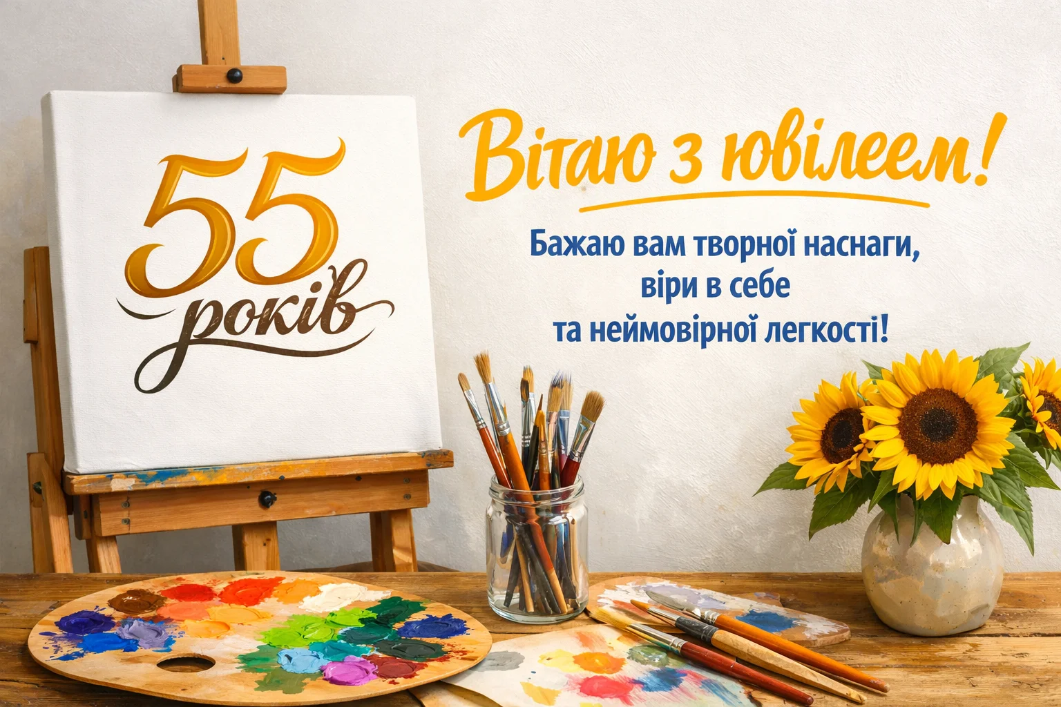 Найкращі вітання з ювілеєм 55 років жінці, які запам’ятаються назавжди