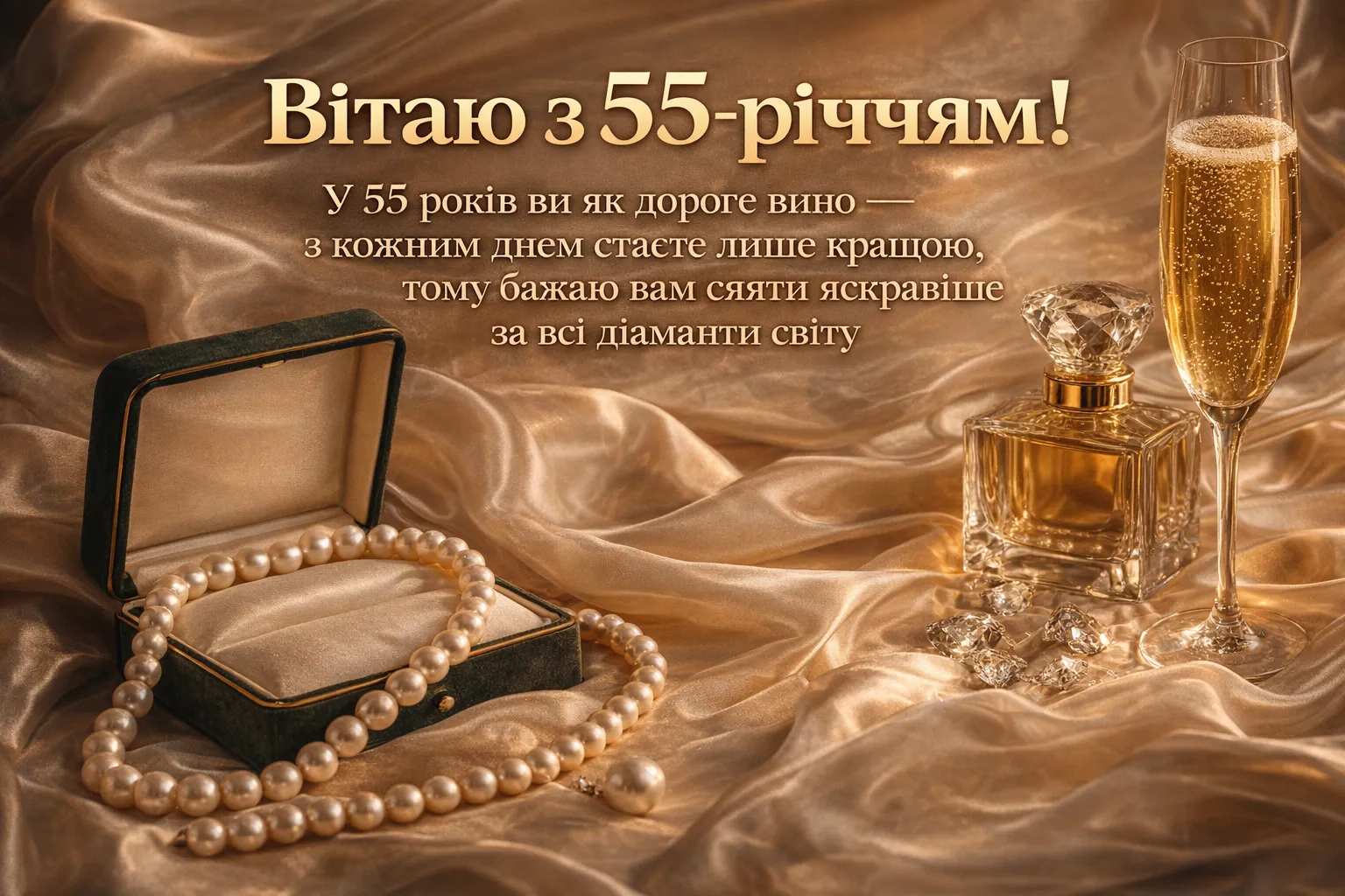 Найкращі вітання з ювілеєм 55 років жінці, які запам’ятаються назавжди