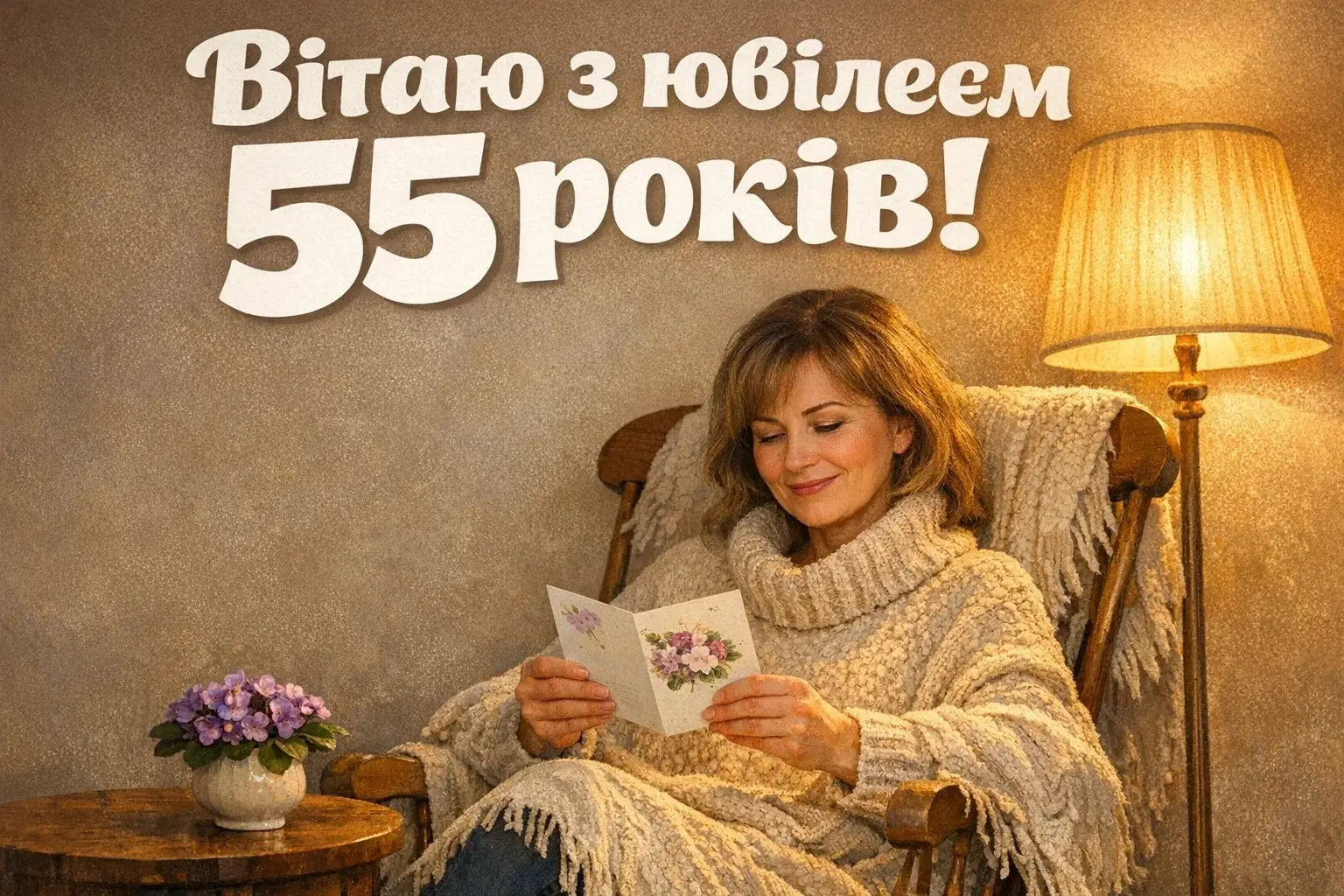 Найкращі вітання з ювілеєм 55 років жінці, які запам’ятаються назавжди
