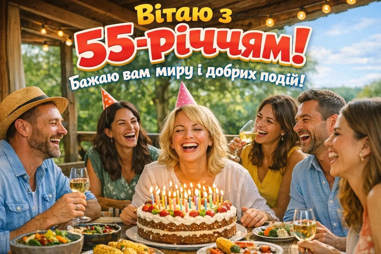 Найкращі вітання з ювілеєм 55 років жінці, які запам’ятаються назавжди