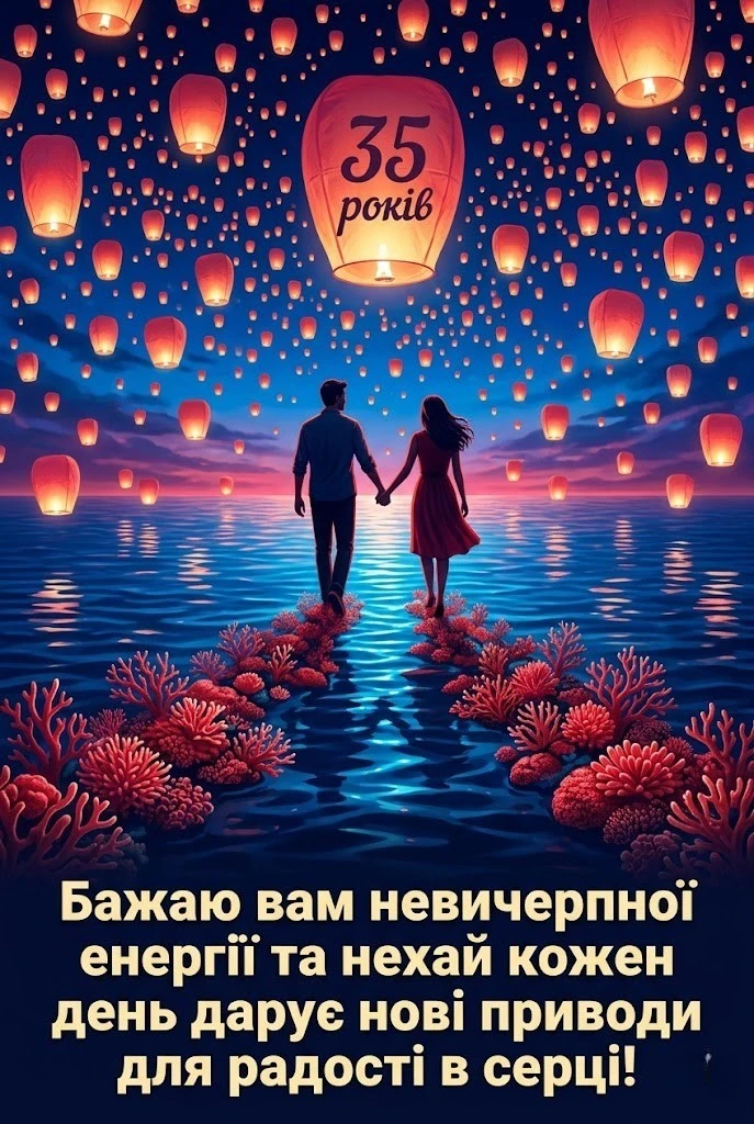 Найкращі побажання батькам на 35-річчя спільного життя