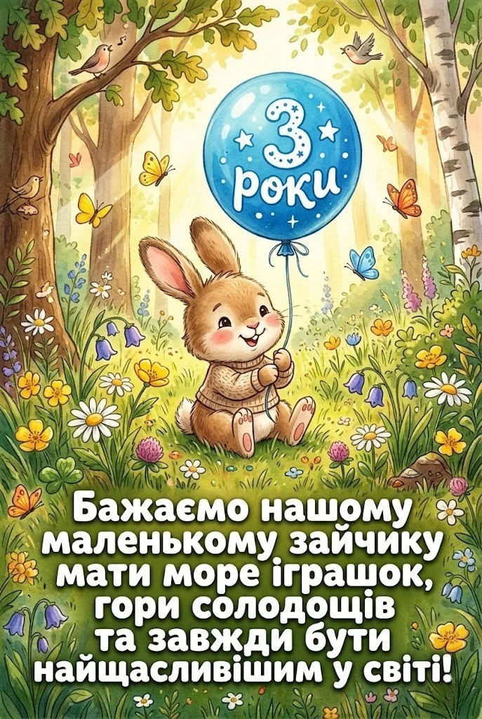 Привітання з днем народження для хлопчика на 3 роки: теплі слова для маленького джентльмена