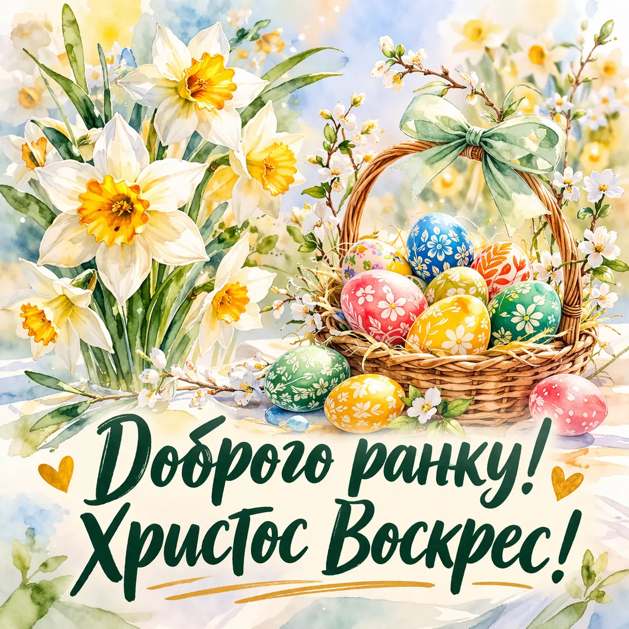 Доброго ранку та вітання з Великоднем: найкращі листівки для всієї України