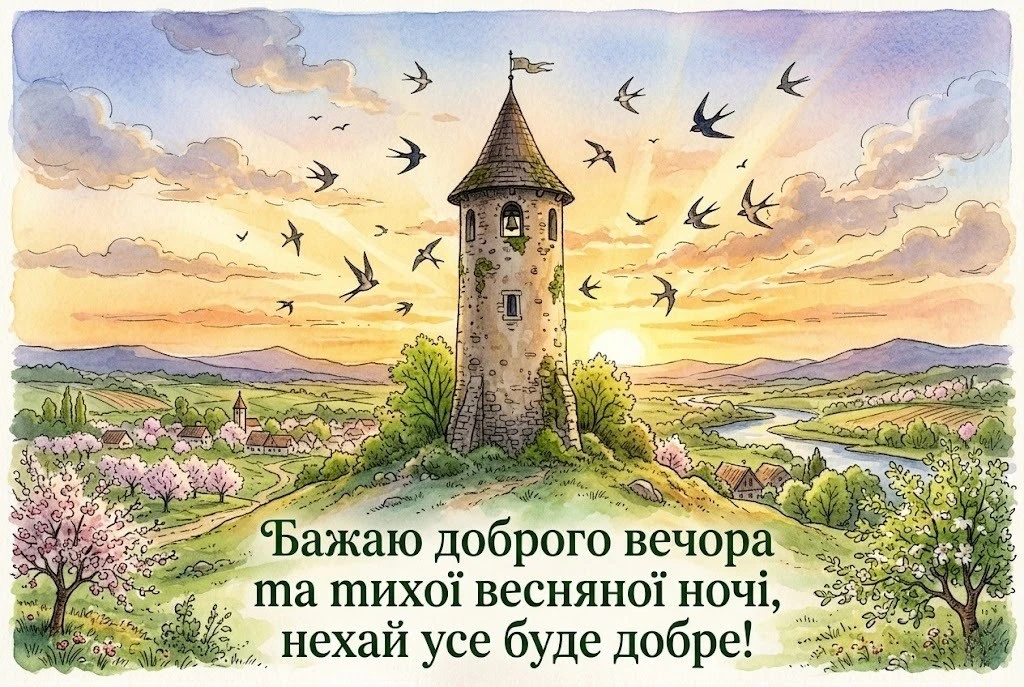 Доброго весняного вечора: сучасні картинки та листівки з краєвидами Луцька