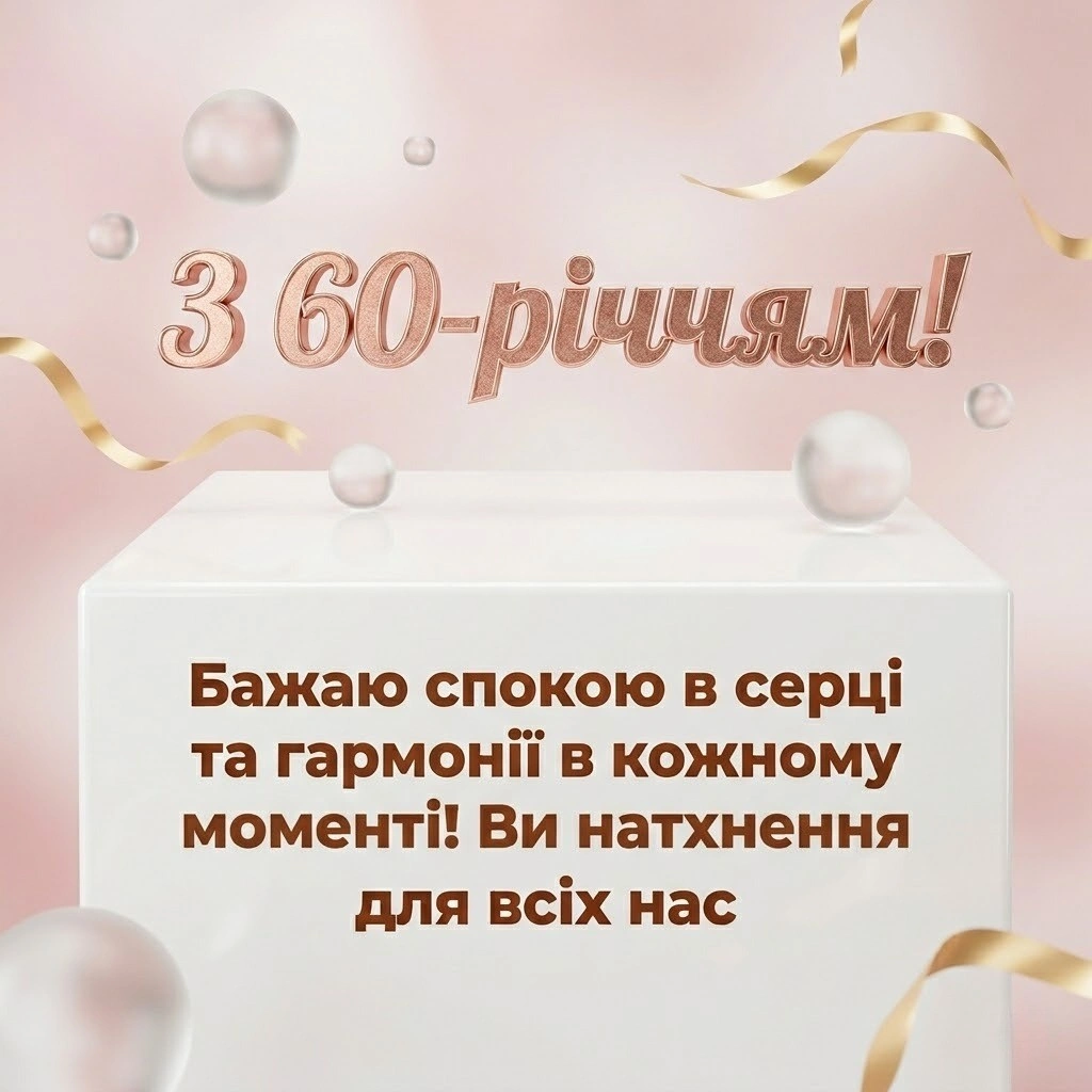 Ювілей 60 років: велика колекція привітань для особливої жінки