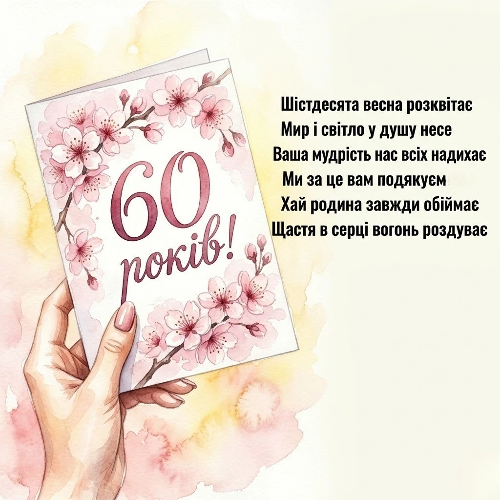 Ювілей 60 років: велика колекція привітань для особливої жінки