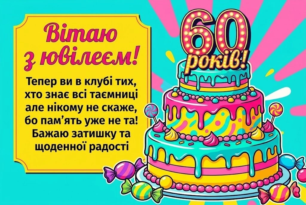 Ювілей 60 років: велика колекція привітань для особливої жінки