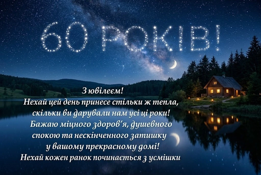 Ювілей 60 років: велика колекція привітань для особливої жінки