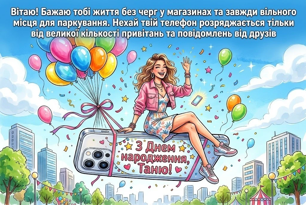 Привітання для Тані з днем народження: гармонія, успіх та щастя у словах
