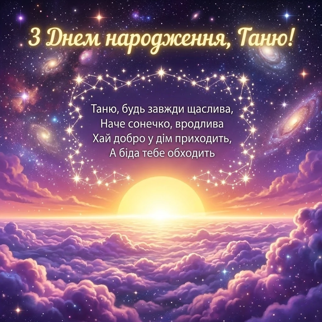 Привітання для Тані з днем народження: гармонія, успіх та щастя у словах